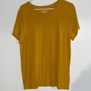 J. Crew Mustard Broken In Crew Neck Tee Shirt